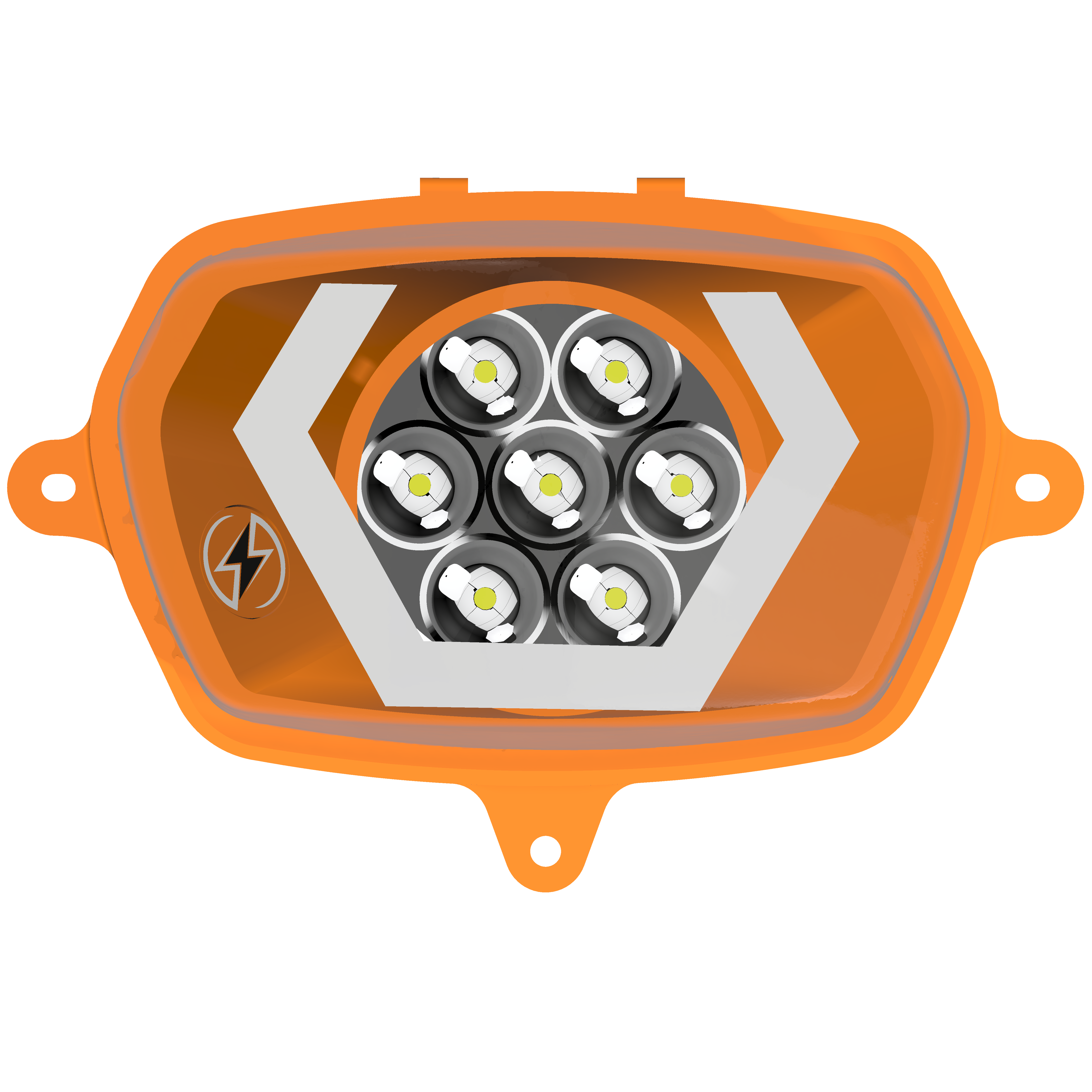 Faro 7 LED Energy Hexagonal Bianco